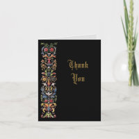 Elegant Gothic Illuminated Thank You Card