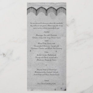 Elegant Gothic Lace Posh Wedding Menu
