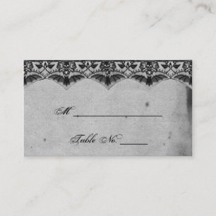 Elegant Gothic Lace Posh Wedding Place Cards