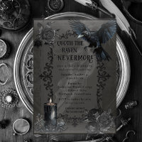 Elegant Gothic Raven Nevermore Halloween Party