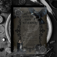 Elegant Gothic Raven Nevermore Halloween Party