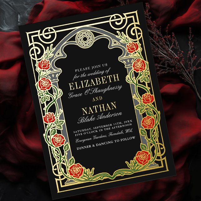 Elegant Gothic Roses Cathedral Frame Wedding  (Creator Uploaded)