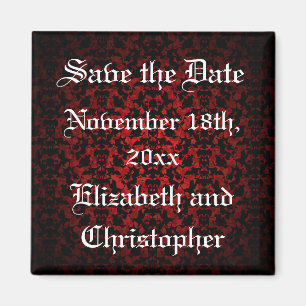 Elegant Gothic Save the Date Magnet