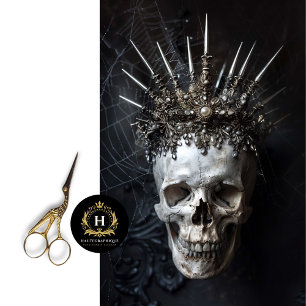 Elegant Gothic Skeleton Skull Decoupage   Tissue Paper