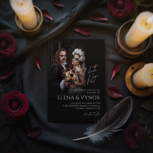 Elegant Gothic Till Death Photo Wedding Invitation