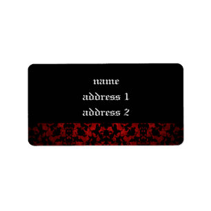 Elegant Gothic wedding address labels