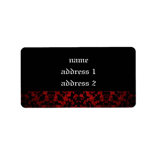 Elegant Gothic wedding address labels (Front)