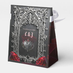 Elegant Gothic Wedding Rose Frame Favour Box