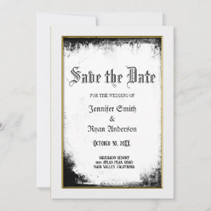 Elegant  Gothic  wedding save the date  Invitation
