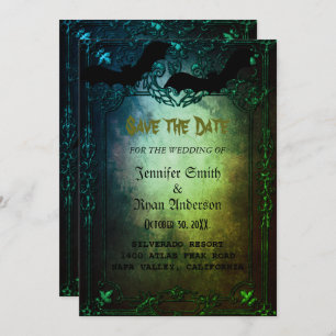 Elegant  Gothic  wedding save the date  Invitation