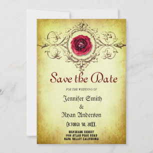 Elegant  Gothic  wedding save the date  Invitation