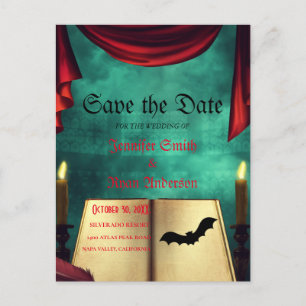 Elegant  Gothic  wedding save the date  Postcard