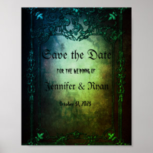 Elegant Gothic wedding save the date Poster