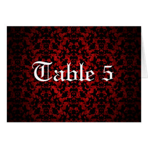 Elegant Gothic wedding table number card