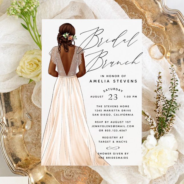 Elegant Gown Bridal Brunch Invitation (Creator Uploaded)