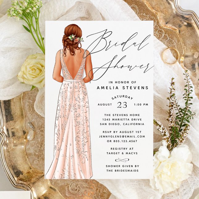 Elegant Gown Bridal Shower Invitation (Creator Uploaded)