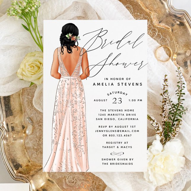 Elegant Gown Bridal Shower Invitation (Creator Uploaded)
