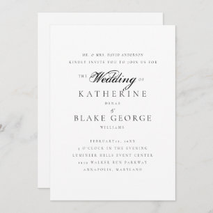 Elegant Grace Wedding Bride Parents Invitation 
