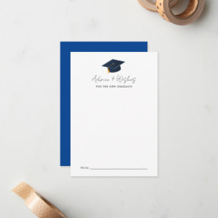 Elegant Grad Cap Advice and Wishes Party Card