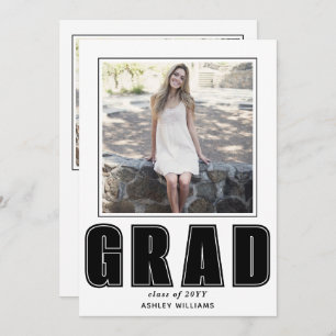 Elegant GRAD Class of 2025 graduation photo Invitation