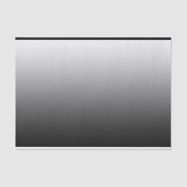 Elegant Gradient black to white Tissue Paper (Front)