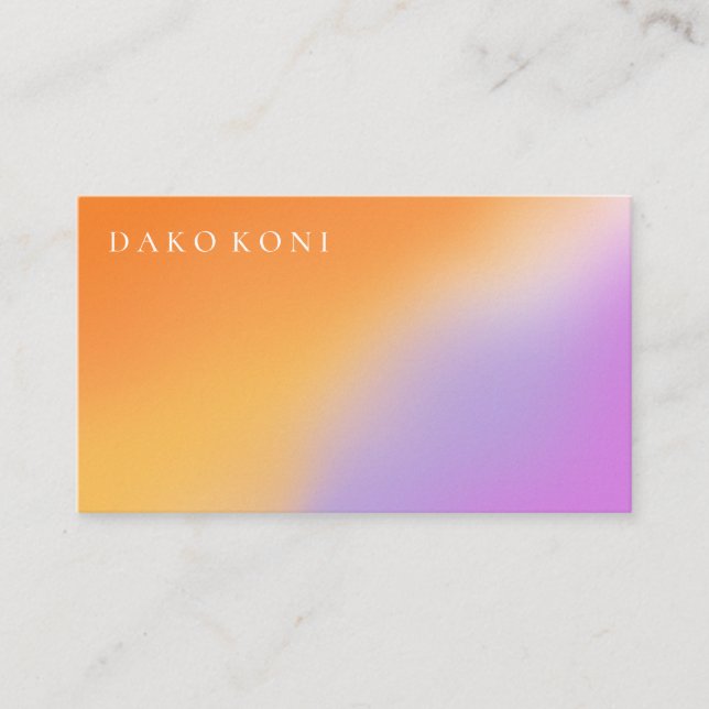 Elegant gradient business card (Front)
