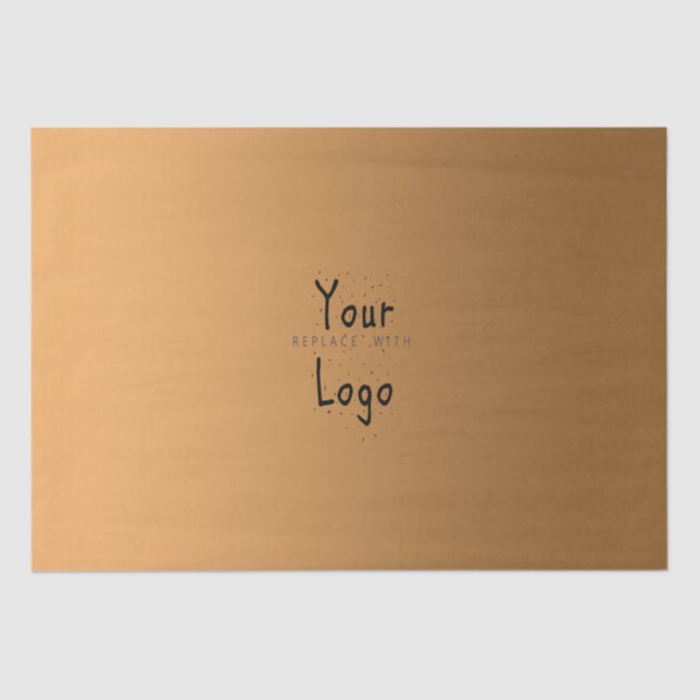 Elegant Gradient Golden with Custom Logo Tissue Paper (Front)