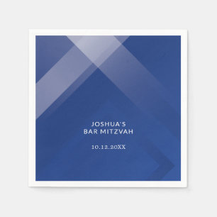 Elegant Gradient Monogram Bar Mitzvah Napkin