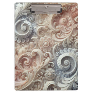 Elegant Gradient Pastel Lace Pattern Clipboard