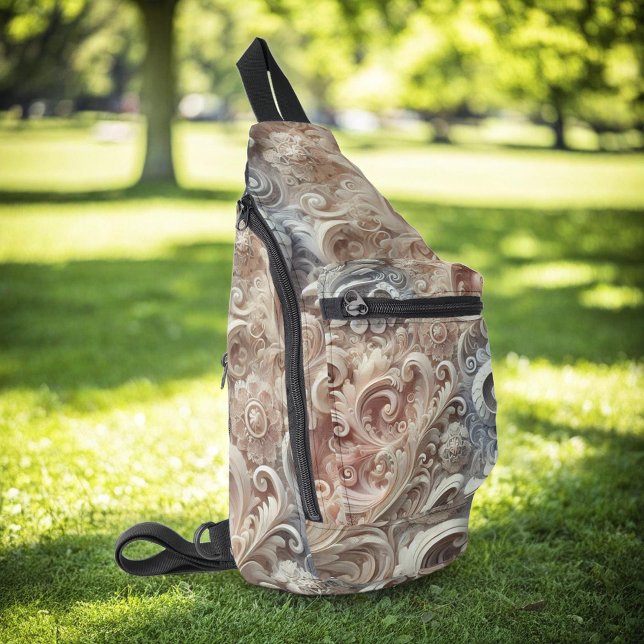 Elegant Gradient Pastel Lace Pattern Sling Bag (Creator Uploaded)