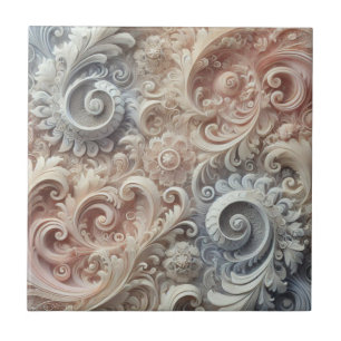 Elegant Gradient Pastel Lace Pattern Tile