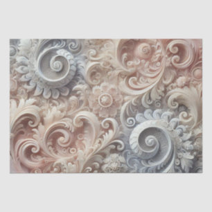 Elegant Gradient Pastel Lace Pattern Tissue Paper
