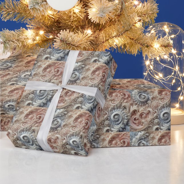 Elegant Gradient Pastel Lace Pattern Wrapping Paper (Holidays)