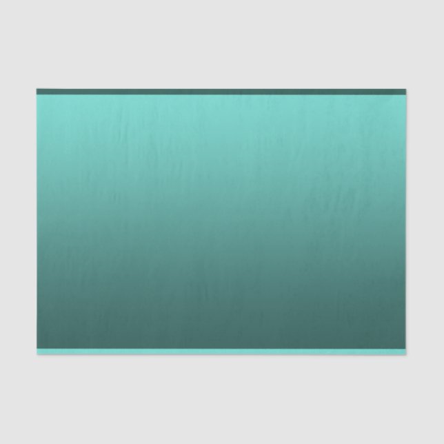 Elegant Gradient Teal Green Tissue Paper (Front)