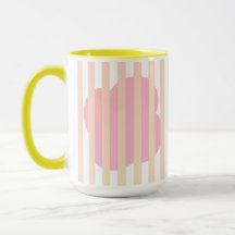 Elegant Gradient Yellow & Blush Pink Stripe Floral