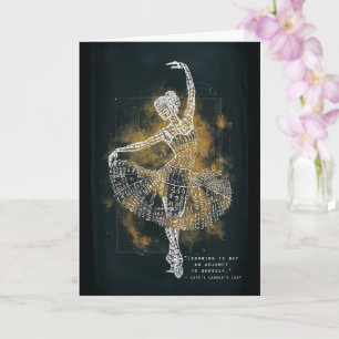 Elegant Graduate Black and Gold Artistic Card