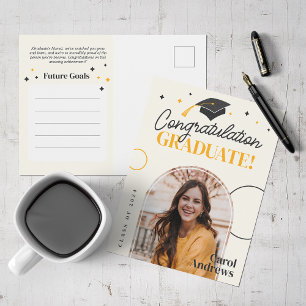 Elegant Graduate Class of 2024 Keepsake Graduation Invitation Postcard