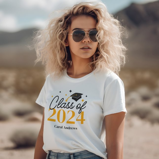 Elegant Graduate Class of 2024 Keepsake Graduation T-Shirt (Creator Uploaded)