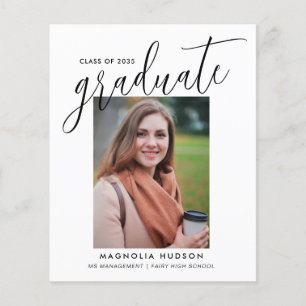 Elegant Graduate Class Photo Graduation Card