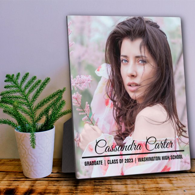 Elegant Graduate Custom Photo  Plaque (Creator Uploaded)