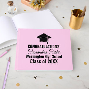 Elegant Graduate Girl Grad Guest Book