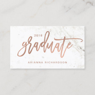 Elegant Graduate Marble Photo Insert Name Card