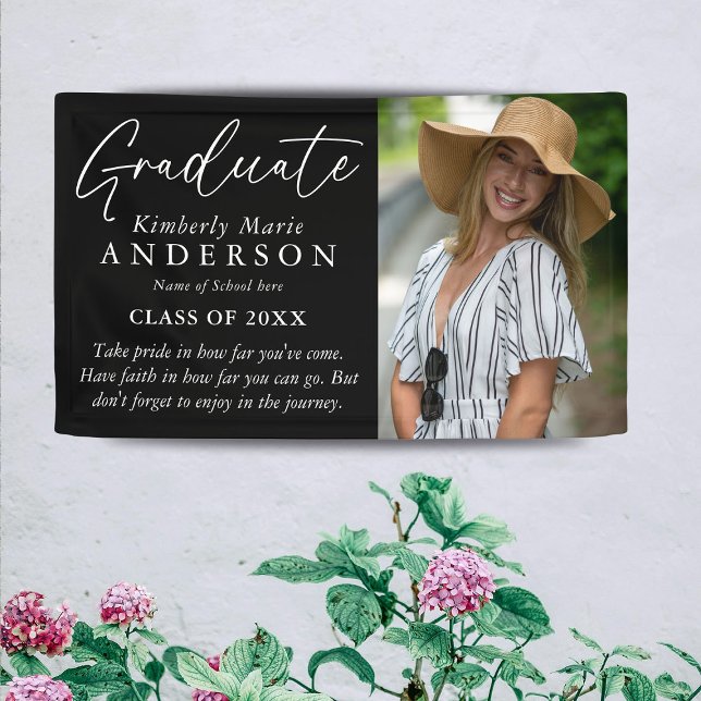 Elegant Graduate Photo & Quote Graduation Banner (Creator Uploaded)