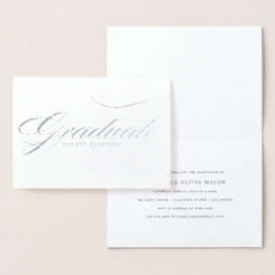 Elegant Graduate Real Foil Script Card