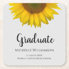 Elegant Graduate Yellow Sunflower Graduation Grey