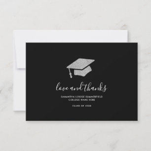 Elegant Graduation 2025 Photo Grad Thank You Card
