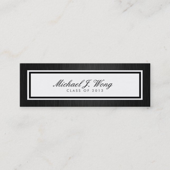 Elegant Graduation Announcement Name Cards (Front)
