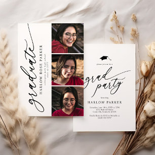 Elegant Graduation Announcement & Party Invite