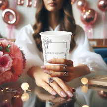 Elegant Graduation Black and white Floral Border