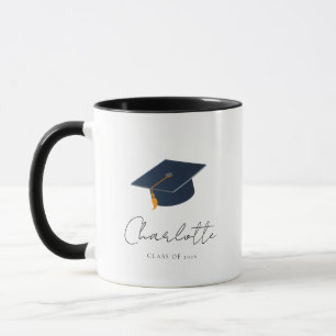 Elegant Graduation Cap & Custom Name Mug